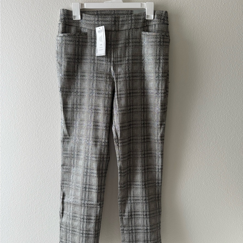 Gray Plaid Women's Pants